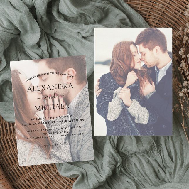 Flyer Convites para Casamento de Fotografias Transparent (Criador carregado)