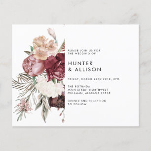 Flyer Convocação para Casamento Floral Dusty