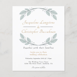Flyer Convocações para Casamento Eucalyptus Russo do O