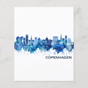 Flyer Copenhague Dinamarca Paisagem Azul