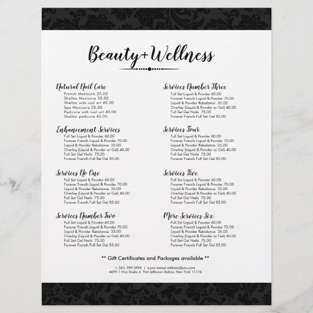 Flyer Cor damasco Mínima de Imagem Preta (Frente)