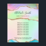 Flyer cor pastel agate<br><div class="desc">folheto de maquiagem profissional do salão de beleza</div>