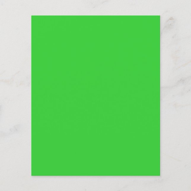 Flyer Cor Sólida Verde Lima em Branco (Frente)