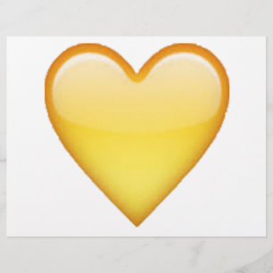 Flyer Coração Amarelo - Emoji