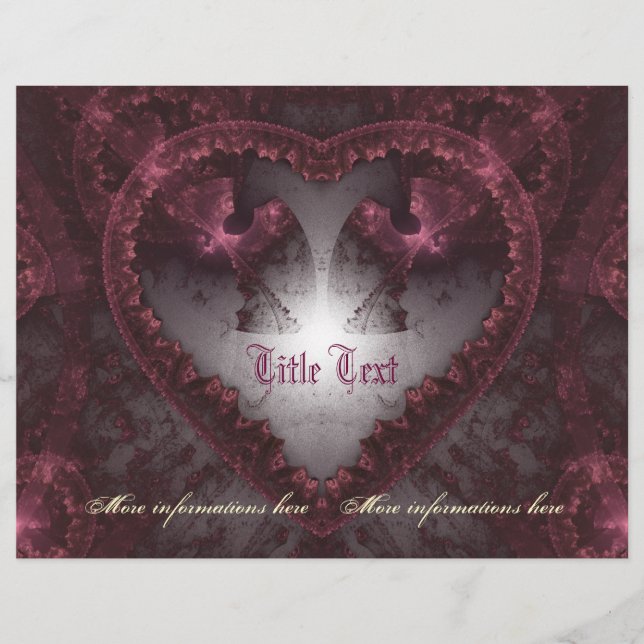 Flyer Coração Gótico Roxo 001 (Frente)