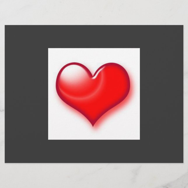 Flyer Coração Vermelho dia de os namorados (Frente)