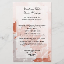 Flyer Coral e recife branco