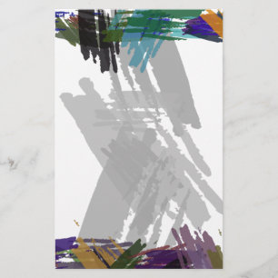 Flyer Cores de Pincel de Pintura Abstrata Bonita