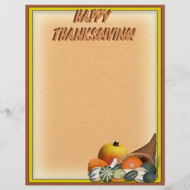 Flyer Cornucopia com Chall Gourds (Frente)