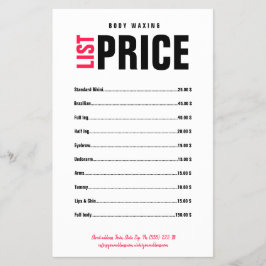 Flyer Corpo de cera de cera de cera de cera branca-preta