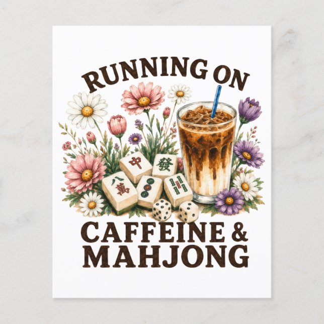 Flyer Correndo em Cafeína & Mahjong (Frente)