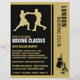 Flyer Correspondência de Boxing Silhouette, Compartimen