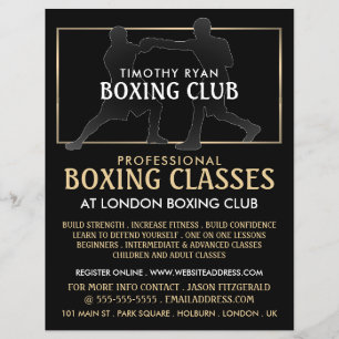 Flyer Correspondência de Boxing Silhouette, Compartimen