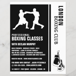 Flyer Correspondência de Boxing Silhouette, Compartimen