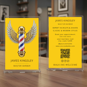 Flyer Corte de Cabelo com Poste de Barbeiro de Luxo Barb