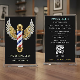 Flyer Corte de Cabelo com Poste de Barbeiro de Luxo Barb