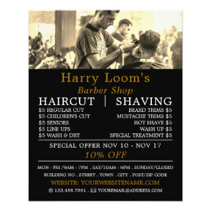 Flyer Corte de cabelo, publicidade masculina