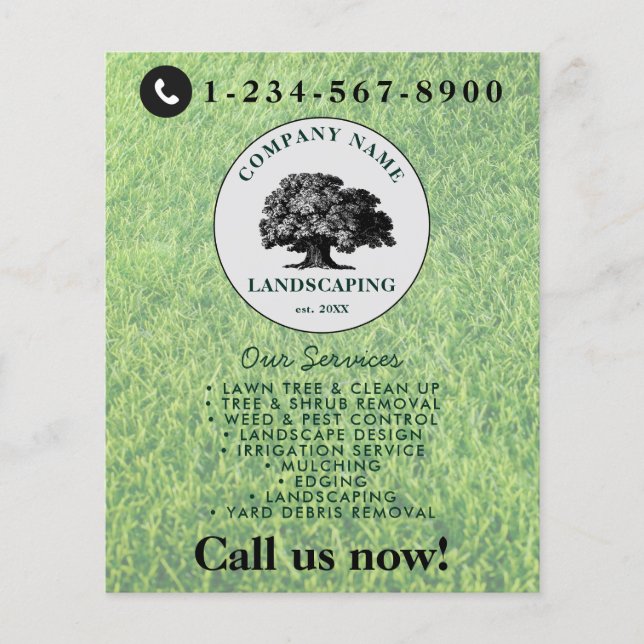Flyer Corte de Grama Paisagismo Jardim Cuidados com o Ja (Frente)