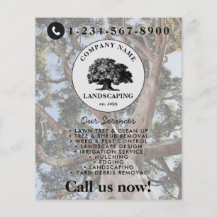Flyer Corte de Grama Paisagismo Jardim Cuidados com o Ja