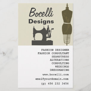 Flyer Costureira Senhoras Habilidosas Estilista de Moda 
