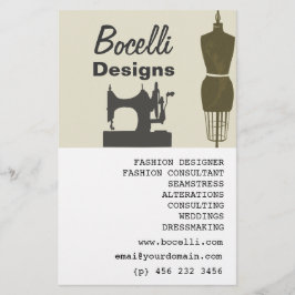 Flyer Crafty Ladies Seamstress Fashion Stylist Modern