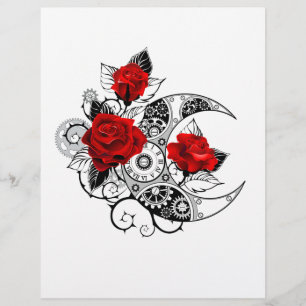 Flyer Crescente Mecânico com Rosas vermelhas