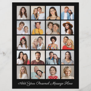 Flyer Crie Sua Própria Colagem de 20 Fotos Adicione Seu