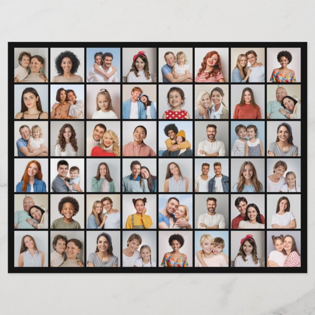 Flyer Crie Sua Própria Colagem de 48 Fotos  (Frente)