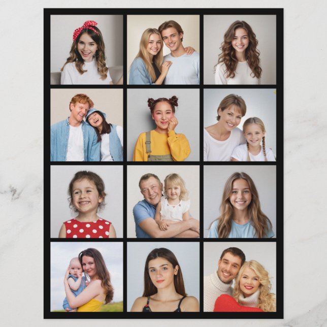 Flyer Crie Sua Própria Colagem De Fotos 12 (Frente)