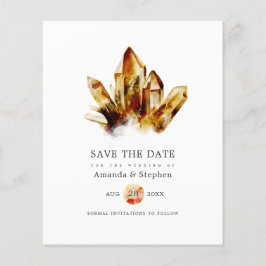Flyer Cristais de Olho de Tigre Casamento Save The Date
