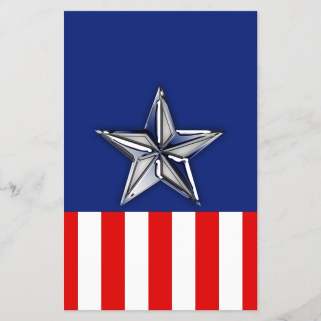 Flyer Cromado Como Cores Patrióticas Festivas Estrela Pr (Frente)