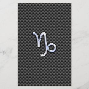 Flyer Cromo como Capricórnio Zodiac Sinal em Fibra de C