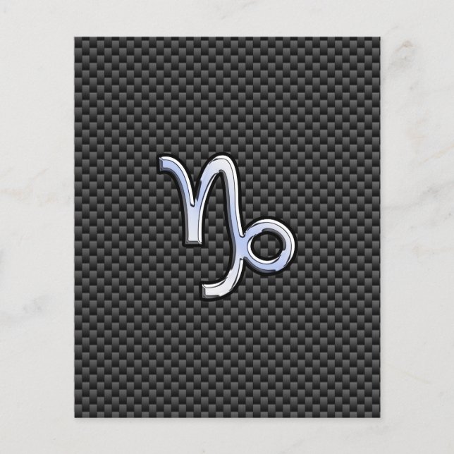 Flyer Cromo como Capricórnio Zodiac Sinal em Fibra de Ca (Frente)