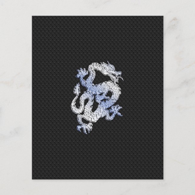 Flyer Cromo como Dragão Cobra preto prateado (Frente)