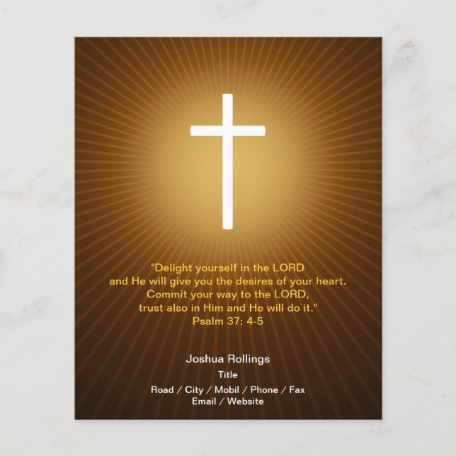 Flyer Cruz Cristã sobre fundo azul (Frente)