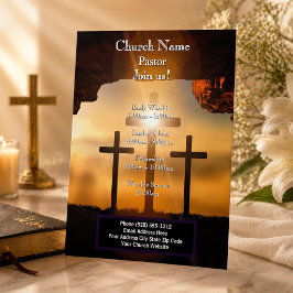 Flyer Cruz do Calvário Páscoa, Junte-se a Nossos Serviço