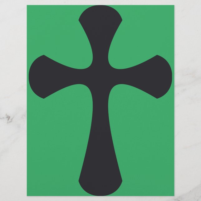 Flyer Cruz Minimalista Moderna Arte Cristã Contemporânea (Frente)