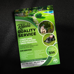 Flyer Cuidado com o Jardim, Paisagismo, Corte de Grama, 