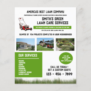 Flyer Cuidado de jardim único corte de grama paisagismo