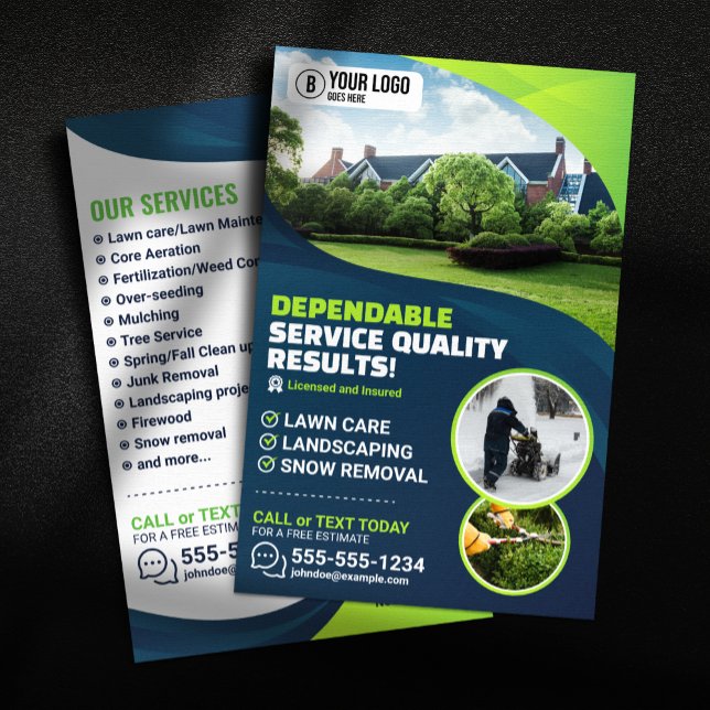 Flyer Cuidado Profissional de Gramados Paisagismo Jardin (Criador carregado)