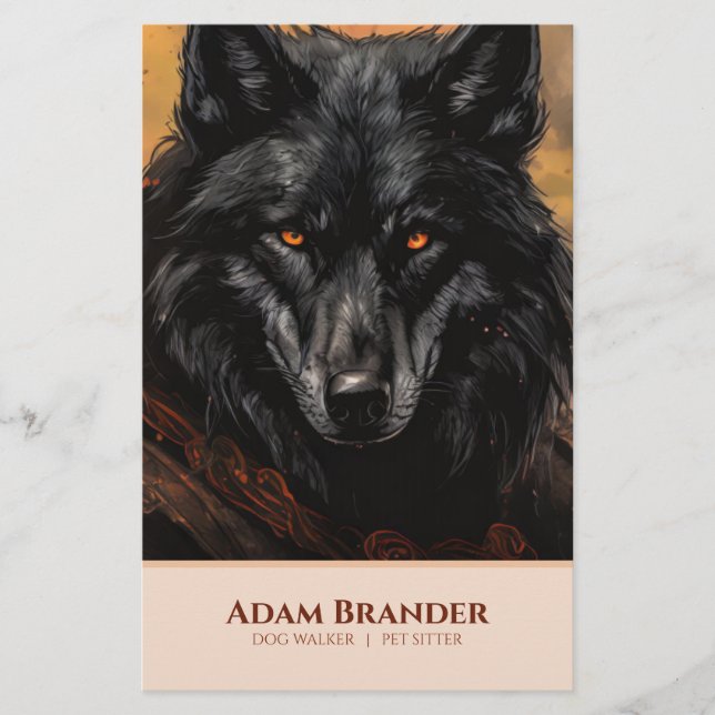 Flyer Cuidador de Animais de Estimação Passeador  (Frente)