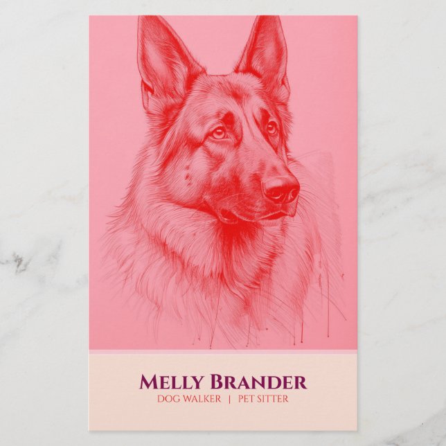Flyer Cuidador de Animais de Estimação Passeador  (Frente)