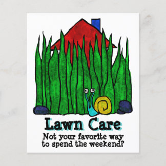 Flyer Cuidados De Lawn. Mow Grass. Paisagismo. Promocion