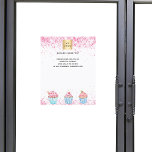 Flyer Cupcakes brancos cor-de-rosa com logotipo de padar<br><div class="desc">Personalize e adicione o logotipo,  o nome,  o endereço e o texto da sua empresa. Fundo branco decorado com confete rosa e cupcakes.</div>