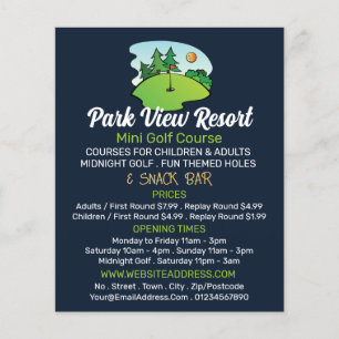 Flyer Curso Sunny Golf, Anúncio do Curso Mini Golf