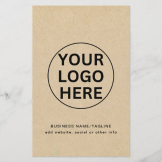 Flyer Custom Business Logo & Text l Rustic Kraft Promo