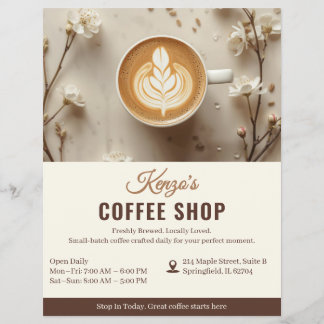 Flyer Custom Coffee Shop | Personalized Café Marketing