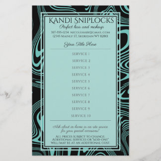 Flyer Custom color hair stylist nail makeup artist price