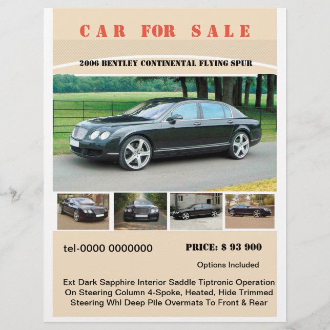 flyer customizable text and photos sale (Frente)