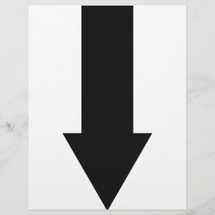 Flyer da seta ícone preto para baixo